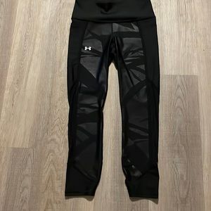 Under Amour Black Embossed Panel Leggings
